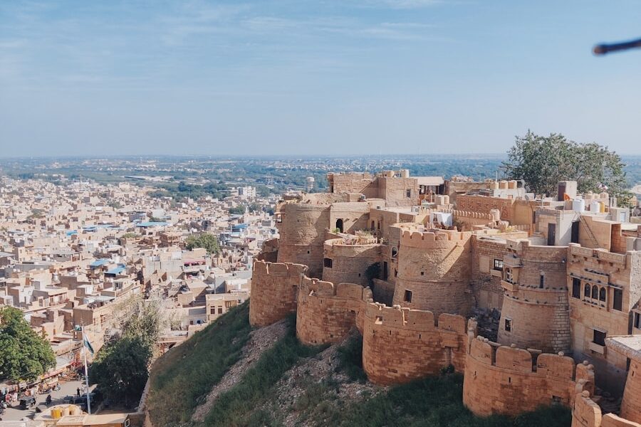 a view of a city from a high point of view