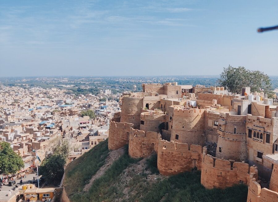 a view of a city from a high point of view